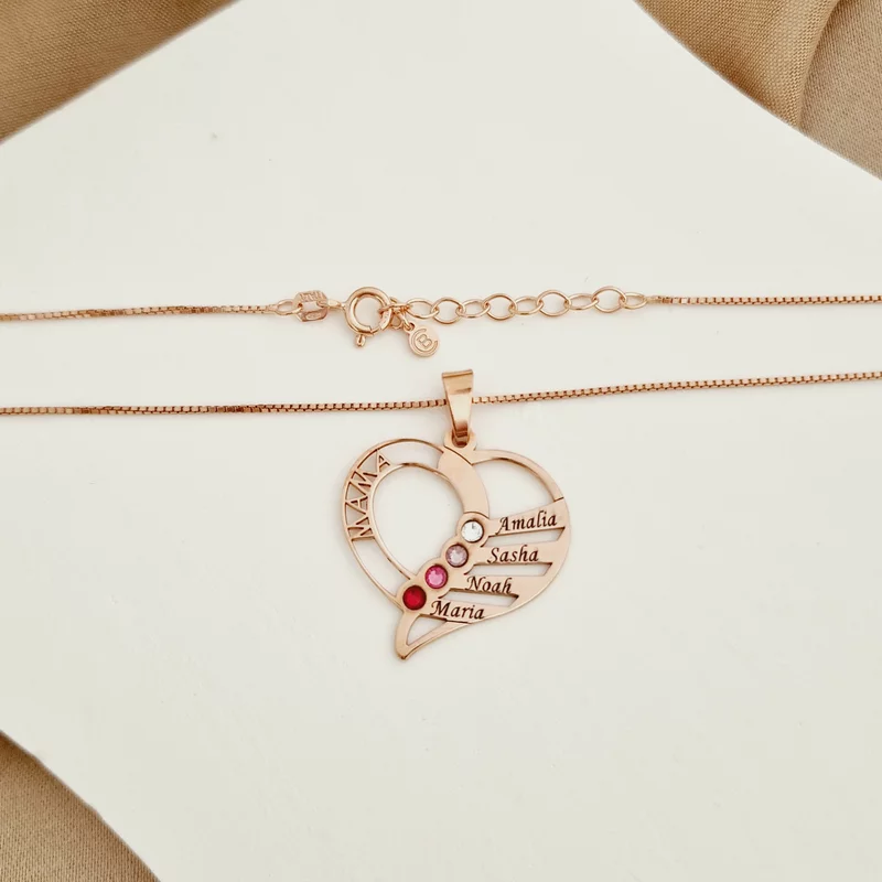 Anya Kedveskéi - 4 Név és Swarovski Kristályok - 18K Rozé Aranyozott 925 Sterling Ezüst - Körkapocs