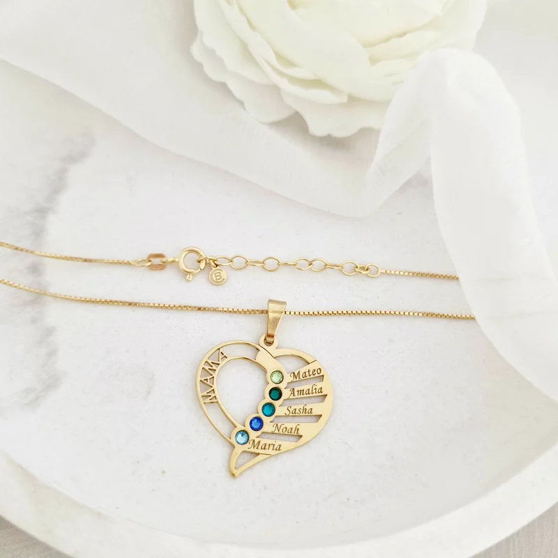 Anya Kedveskéi - 5 Név és Swarovski Kristályok - 18K SÁrga Aranyozott 925 Sterling Ezüst - Körkapocs
