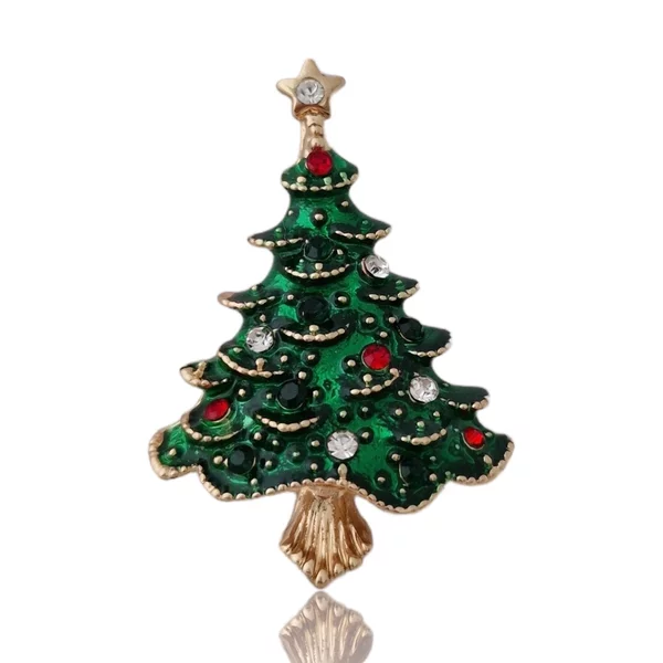 Aranyozott Tradicionális Karácsonyfa Bross