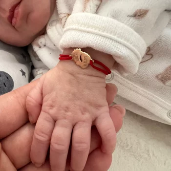 Baba Karkötő - 9K Sárga AranyTalpacskák - Állítható Méretű Zsinór