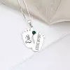 Baba Talp Nyaklánc - 925 Sterling Ezüst - Dátum, Név Swarovski Kristály -Körkapocs