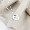 Baba Talp Nyaklánc - 925 Sterling Ezüst - Dátum, Név Swarovski Kristály -Körkapocs