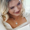 Baba Talp Nyaklánc - 925 Sterling Ezüst - Dátum, Név Swarovski Kristály -Körkapocs