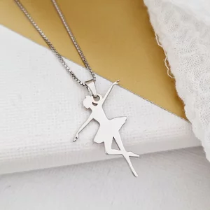 Balerina Nyaklánc - Ródiumozott 925 Sterling Ezüst - Körkapocs