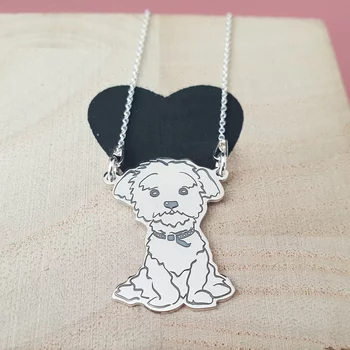 Ezüst Bichon Nyaklánc