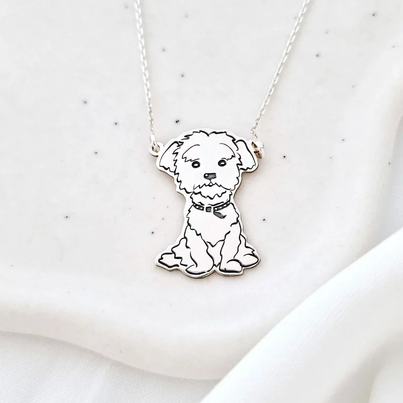 Ezüst Bichon Nyaklánc