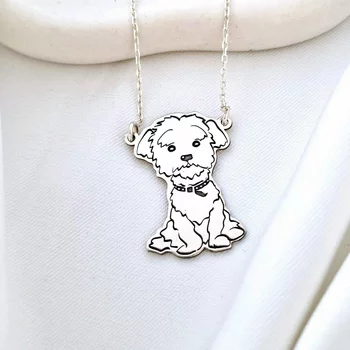 Ezüst Bichon Nyaklánc
