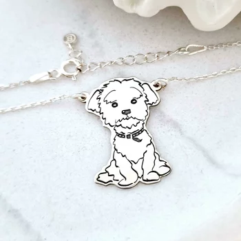Ezüst Bichon Nyaklánc
