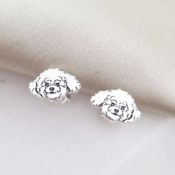 Bichon Fülbevaló - 925 Sterling Ezüst  - Stekkeres