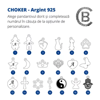 Choker különféle medálokkal és 1 4 mm-es golyóval - 925 ezüstözött 18K sárga arannyal - Szilikon lánc karabineres csattal