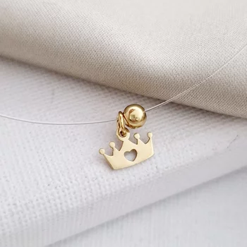 Choker különféle medálokkal és 1 4 mm-es golyóval - 925 ezüstözött 18K sárga arannyal - Szilikon lánc karabineres csattal