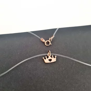 Choker különféle medálokkal - Ezüst 925 18K Rose Gold bevonattal - Szilikon lánc karabineres csattal
