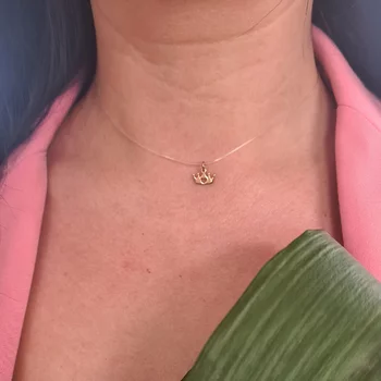 Choker különféle medálokkal - Ezüst 925 18K Rose Gold bevonattal - Szilikon lánc karabineres csattal