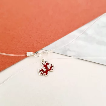 Choker Summer Elements - Különféle medálokkal személyre szabott - Ezüst 925 - Szilikon lánc karabineres kapcsokkal