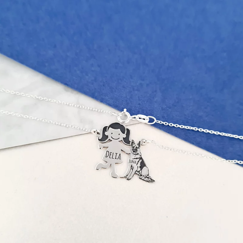 Családi lánc – 2 tagból pásztorral – ezüst 925