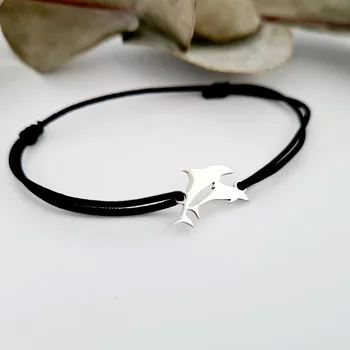 Delfin Karkötő -  925 Sterling Ezüst Érme - Állítható Zsinór