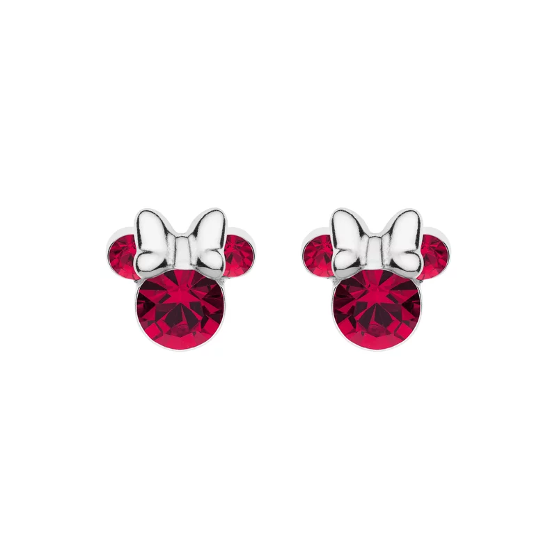 Disney Birthday Minnie Mouse júliusi fülbevaló - ezüst 925 és kristály