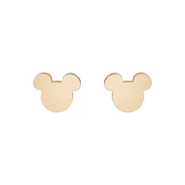 Disney Mickey Mouse minimalista szimbólum fülbevaló - Orvosi rozsdamentes acél arany