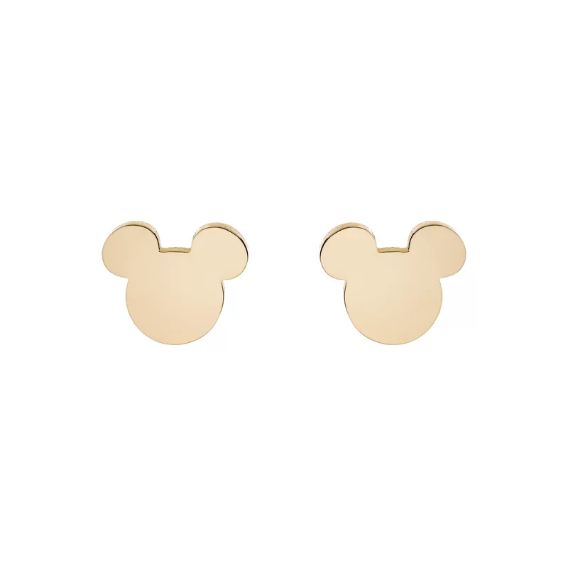 Disney Mickey Mouse minimalista szimbólum fülbevaló - Orvosi rozsdamentes acél arany