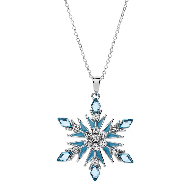 Disney nyaklánc Frozen csillag medállal - 925 ezüst és kristályok