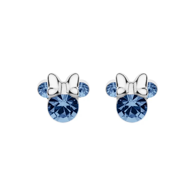 Disney születésnapi Minnie Mouse fülbevaló december hónapra - 925 ezüst és kristály
