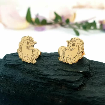 14K Egyszarvú Fülbevaló