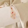 Érzelem Cseppek Nyaklánc - 4 Név - 18K Rozé Aranyozott 925 Sterling Ezüst  Swarovski Kristály - Körkapocs