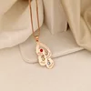 Érzelem Cseppek Nyaklánc - 4 Név - 18K Rozé Aranyozott 925 Sterling Ezüst  Swarovski Kristály - Körkapocs