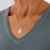 Érzelem Cseppek Nyaklánc - 4 Név - 18K Rozé Aranyozott 925 Sterling Ezüst  Swarovski Kristály - Körkapocs