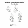 Érzelem Cseppek Nyaklánc - 4 Név - 18K Rozé Aranyozott 925 Sterling Ezüst  Swarovski Kristály - Körkapocs