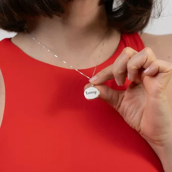 Ezüst Fényképes Mancs Nyaklánc