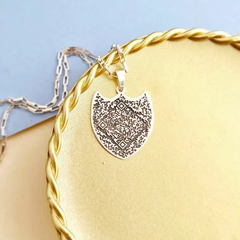 Ezüst Férfi Nyaklánc - Pajzs QR Kóddal