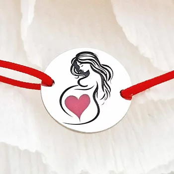 Ezüst Karkötő - Legédesebb Várakozás - Rózsaszín Zománcos Szívecske - 925-ös Ezüst - állítható zsinór