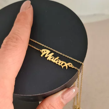 Ezüst Név Nyaklánc Repülőgéppel G