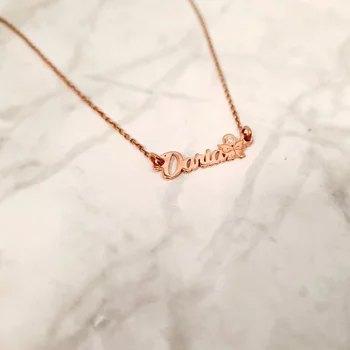 Ezüst Pillangó Név Nyaklánc Gyémánttal R