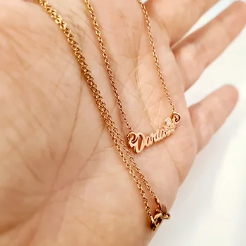 Ezüst Pillangó Név Nyaklánc Gyémánttal R