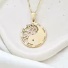 Ezüst Yin & Yang Nyaklánc 18K Sárga Arany bevonattal - Személyre szabható 8 Névvel - Smaragd díszítéssel