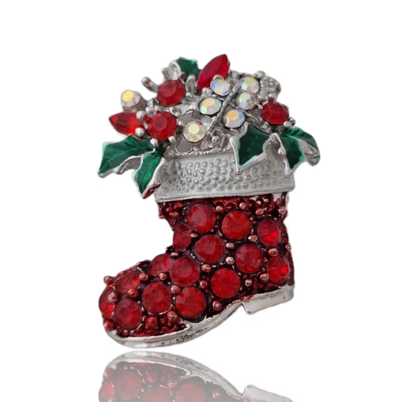 Ezüstözött Csizma Bross