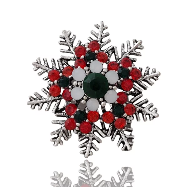 Ezüstözött kitűző - Hópehely