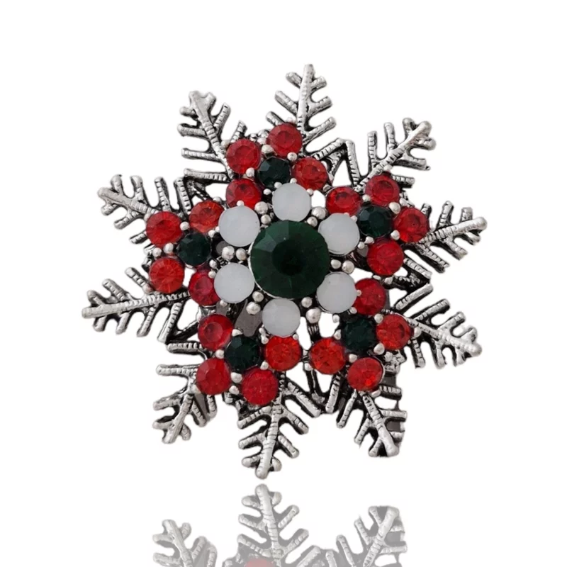 Ezüstözött kitűző - Hópehely