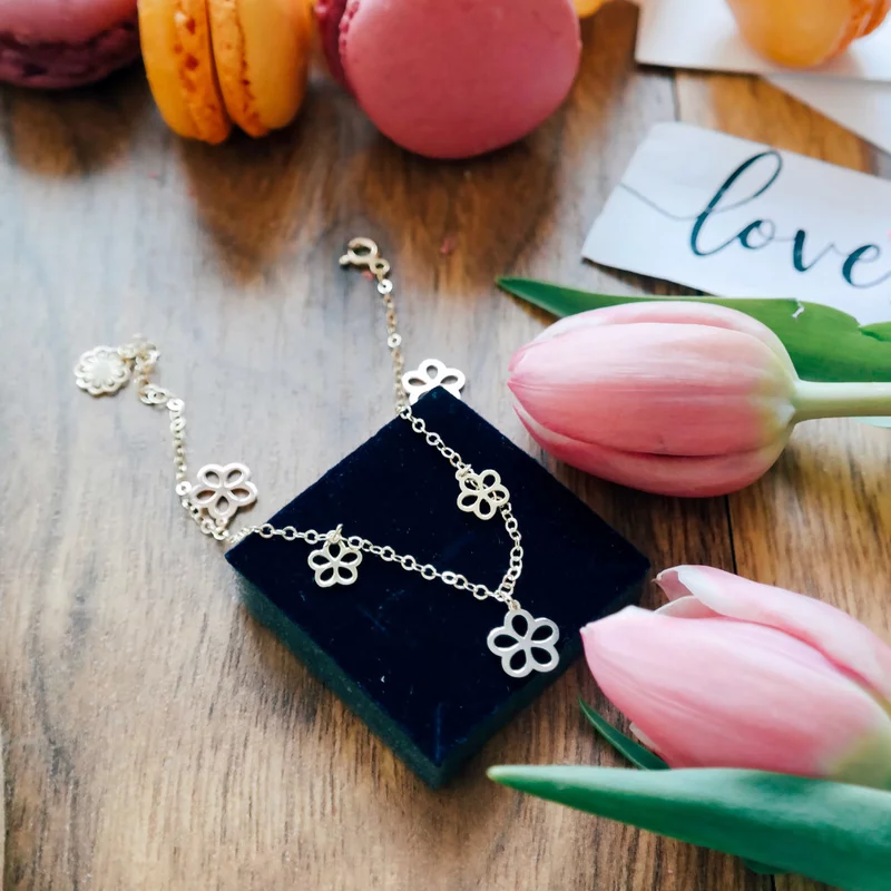 Fairyland kollekció karkötő - Virágerő - Ezüst 925 18K sárga és rózsa arannyal bevonva