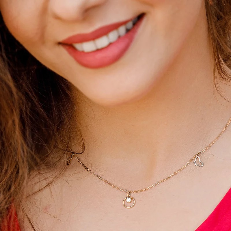 Fairyland kollekció nyaklánc - Gracious dance - Ezüst 925 18K sárga és rózsa arannyal bevonva