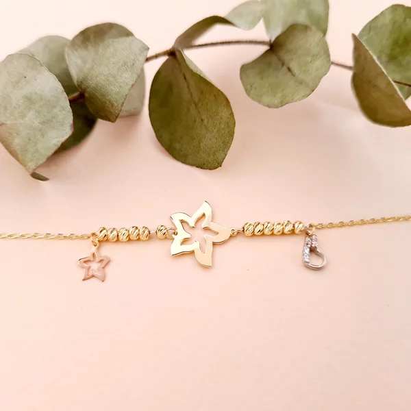 Fairyland kollekciós karkötő - Szerelem csillogása - Ezüst 925 18K sárga és rózsa arannyal bevonva