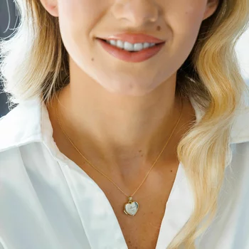 Fényképes Nyitható Szív Medál - 9K Sárga Arany