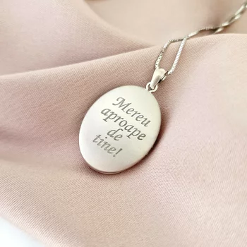 Fényképes Ovális Életfa Nyaklánc - Eternal Tree - Ródiumozott 925 Sterling Ezüst