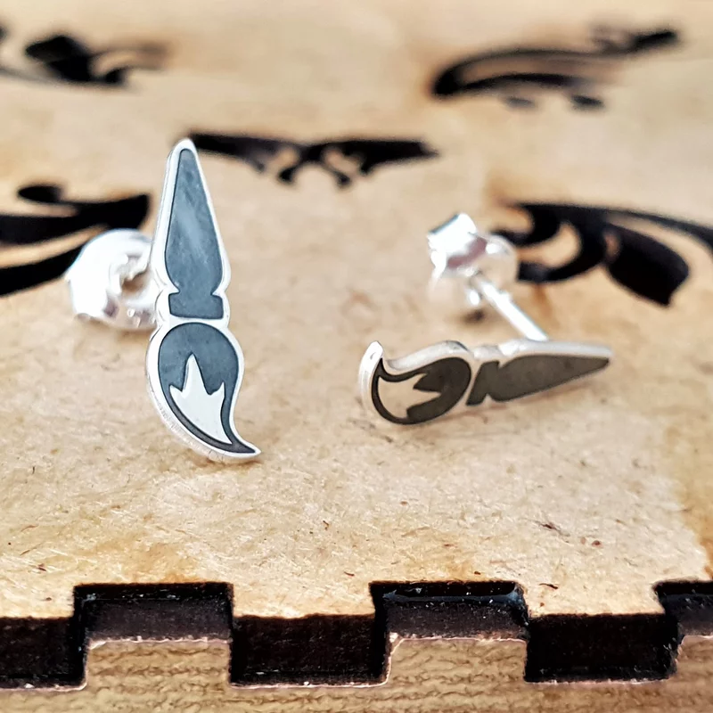 Festőecset Fülbevaló - 925 Sterling Ezüst - Stekkeres