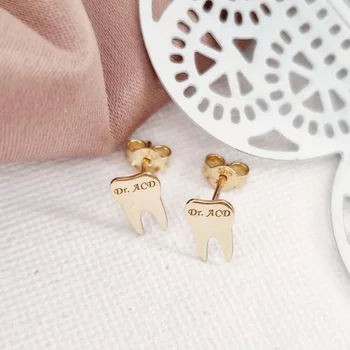 Fog fülbevaló - 14K sárga arany - csavaros záródás