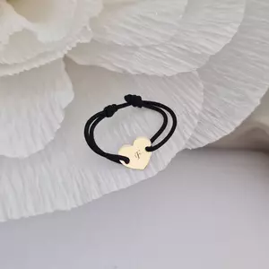 14K Szív Gyűrű állítható zsinórral