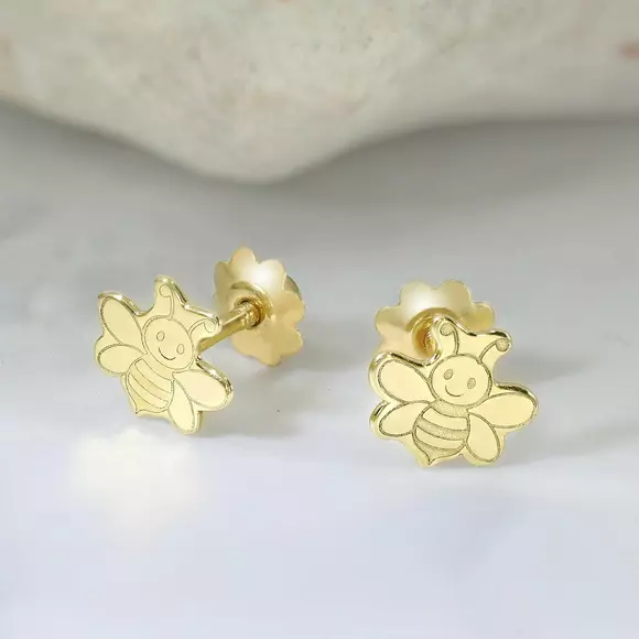14K Baba Méhecske Fülbevaló