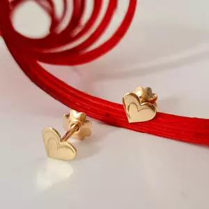 14K Baba Szív Fülbevaló